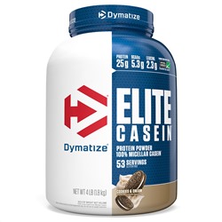 Dymatize Nutrition, Elite Casein, казеин, со вкусом печенья и сливок, 1,8 кг (4 фунта)