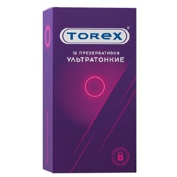 Презервативы TOREX латексные ультратонкие (12 шт/уп)