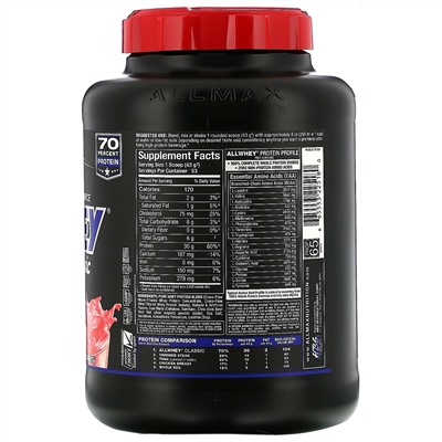 ALLMAX Nutrition, AllWhey Classic, 100% сывороточный белок, клубника, 5 фунтов (2,27 кг)