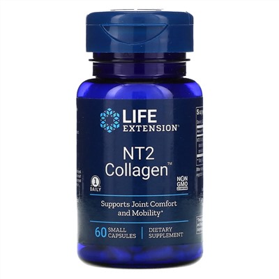 Life Extension, NT2 Collagen, 60 маленьких капсул