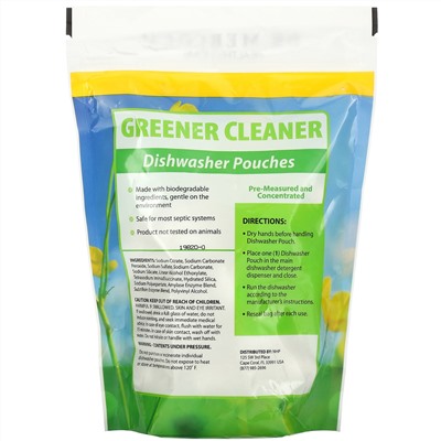 Dr. Mercola, Greener Cleaner, пакетики для посудомоечной машины, 24 пакетика, 431 г (15,2 унции)
