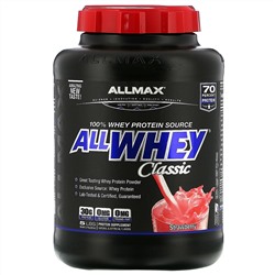 ALLMAX Nutrition, AllWhey Classic, 100% сывороточный белок, клубника, 5 фунтов (2,27 кг)