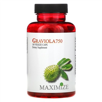 Maximum International, Graviola 750, 100 вегетарианских капсул