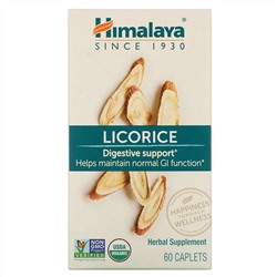 Himalaya, Licorice, органическая поддержка пищеварения, 60 капсул