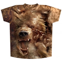 Мужская футболка Медведь злой KP127