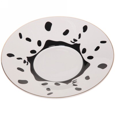 Чайная пара (зеркальная кружка 230мл+блюдце) анаморфный дизайн "Панды"