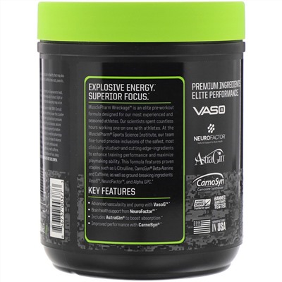 MusclePharm, Wreckage Pre-Workout, кислый леденец, 375 г (13,23 унции)