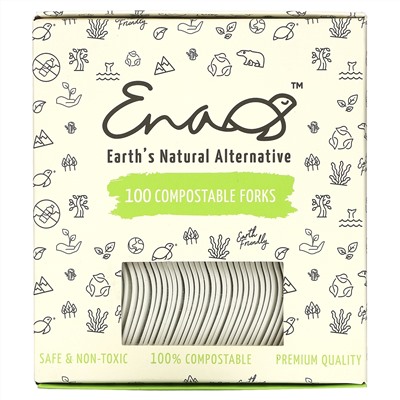 Earth's Natural Alternative, биоразлагаемые вилки, 100 штук