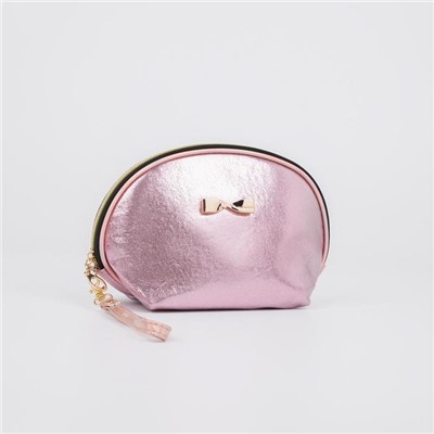 Косметичка-сумка, отдел на молнии, с ручкой, цвет розовый, «Бант»
