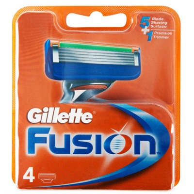 Кассеты для бритья Gillette Fusion (Джилет Фьюжен) (4 шт)