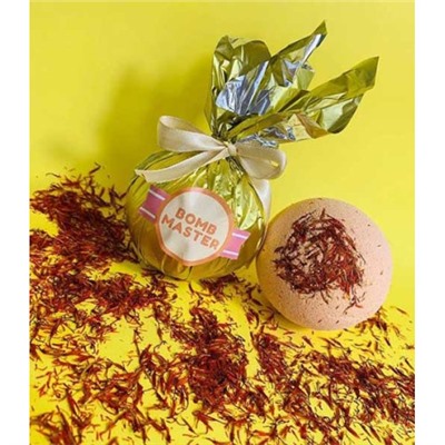 Бурлящие шарики для ванны с шиммером и натуральным маслом Bomb Master (Бомб Мастер) Апельсин-Шафран, 130 г