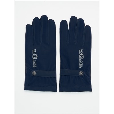 Классические перчатки зимние мужские темно-синего цвета 603TS
