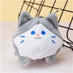 Брелок "Soft cat", white-gray