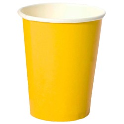 Стакан одноразовый бумажный для горячих напитков Yellow, 250 мл, 50 шт