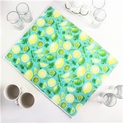 Салфетка для сушки посуды Доляна «Лимоны», 38×51 см, микрофибра