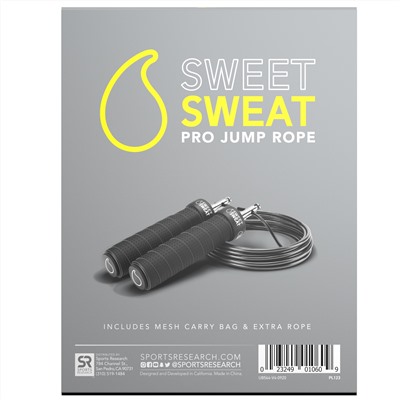 Sports Research, Sweet Sweat Pro, скакалка , черная, 1 штука