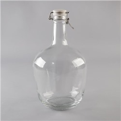 Бутылка стеклянная «GJA. Атами», 3,4 л, с фарфоровой крышкой с бугельным замком