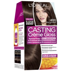 Краска для волос L'Oreal (Лореаль) Casting Creme Gloss, тон 400 - Каштан