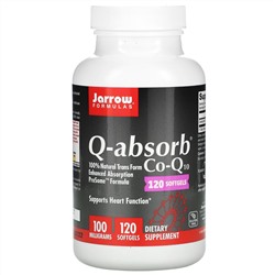 Jarrow Formulas, Q-absorb Co-Q10, 100 мг, 120 капсул