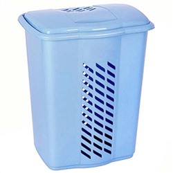 Корзина пластиковая для белья Гигант, цвет голубой, 47х37х58 см, 60 л