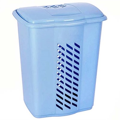 Корзина пластиковая для белья Гигант, цвет голубой, 47х37х58 см, 60 л