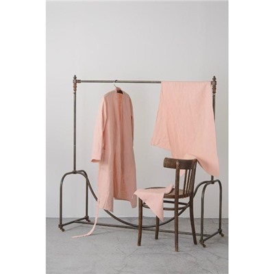 Халат из умягченного льна Essential, размер M, цвет розово-пудровый