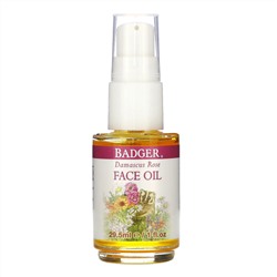 Badger Company, Face Care, Damascus Rose Face Oil, 1 fl oz (29.5 ml)