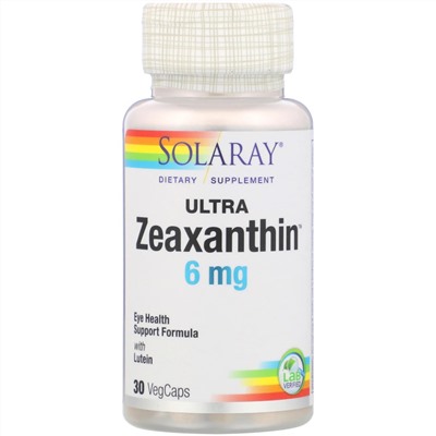 Solaray, Ultra Zeaxanthin, 6 mg, 30 VegCaps