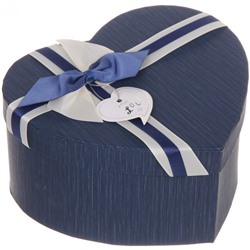 Коробка подарочная "От всего сердца", цвет синий, 18*20*10 см