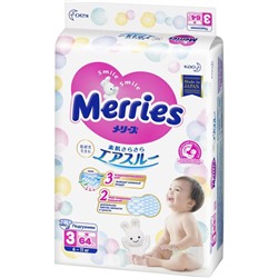 Подгузники Merries M (6-11 кг), 64 шт