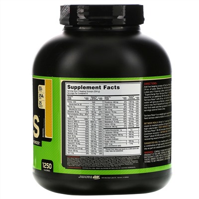 Optimum Nutrition, Serious Mass, порошок для набора веса (гейнер) с высоким содержанием протеина, вкус банан, 2720 г (6 lb)