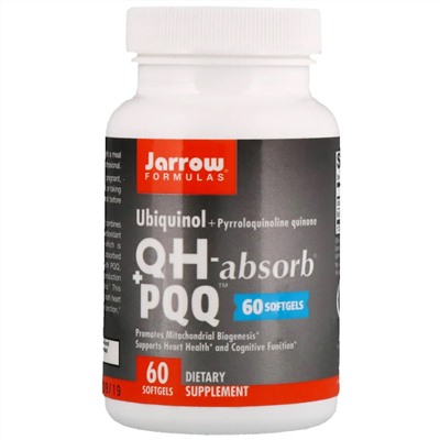 Jarrow Formulas, убихинол, QH-Absorb + PPQ, 60 мягких таблеток