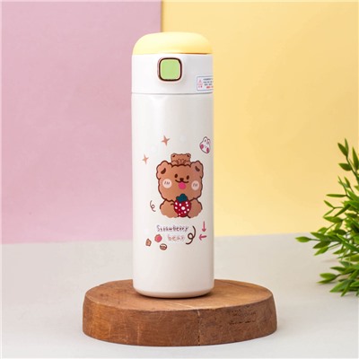 Термос "Animal food bear", yellow (420 ml)