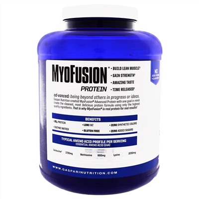 Gaspari Nutrition, MyoFusion, Advanced Protein, Milk Chocolate, 4 lbs (1.81  kg)