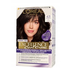 Краска для волос L`Oreal (Лореаль) Excellence (Экселленс), оттенок 4/11 Каштан