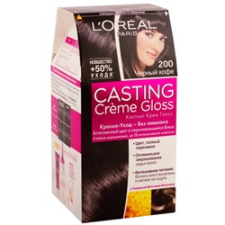 Краска для волос L'Oreal (Лореаль) Casting Creme Gloss, тон 200 - Черное дерево