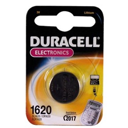 Батарейка таблетка Duracell (Дюраселл) CR1620, 1 шт