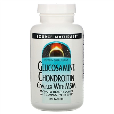 Source Naturals, Glucosamine Chondroitin Complex with MSM, 120 таблеток