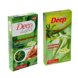 Восковые полоски для депиляции Deep Depil с алоэ вера, для нормальной кожи, 20 шт