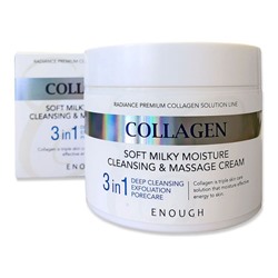Массажный очищающий крем для лица с коллагеном Enough Collagen 3 In 1 Cleansing & Massage Cream
