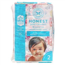 The Honest Company, Honest Diapers Size 2, 12-18 Pounds, Rose Blossom, 32 Diapers