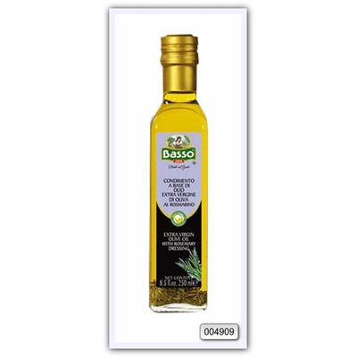 Масло Basso оливковое нерафинированное высшего качества, ароматизированное (розмарин) 250 мл