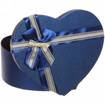 Коробка подарочная "Момент", цвет синий, 27*23*11.7 см