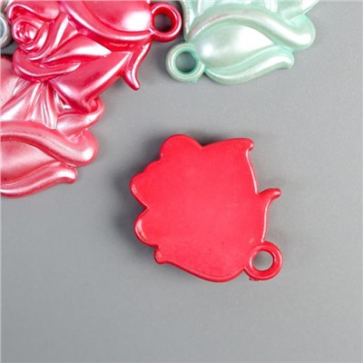 Декор для творчества пластик "Бутон розы цветной перламутр" 12 гр 2,5 см