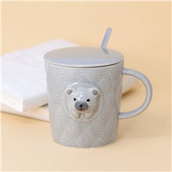 Кружка "Relief Bear", gray (350ml)