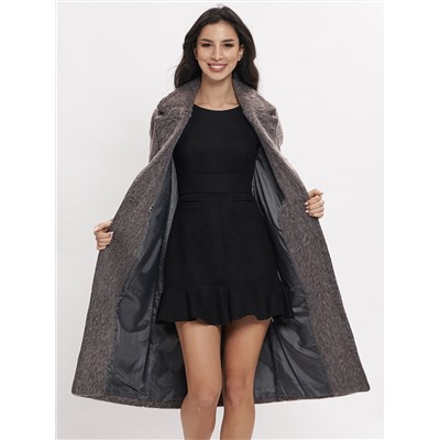Пальто зимняя женская темно-серого цвета 42114TC