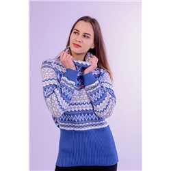 Сделано в России, Женский свитер вязаный с хомутом. s-046