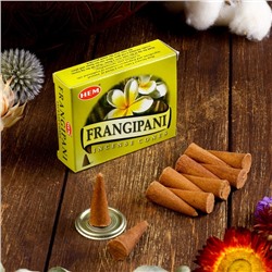 Благовония HEM "Frangipani. Плюмерия", 10 конусов в упаковке