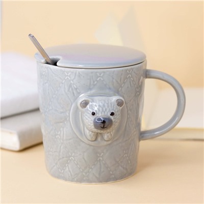 Кружка "Relief Bear", gray (350ml)