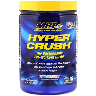 MHP, Стимулятор Hyper Crush, радужная конфета, 1 фунт (450 г)